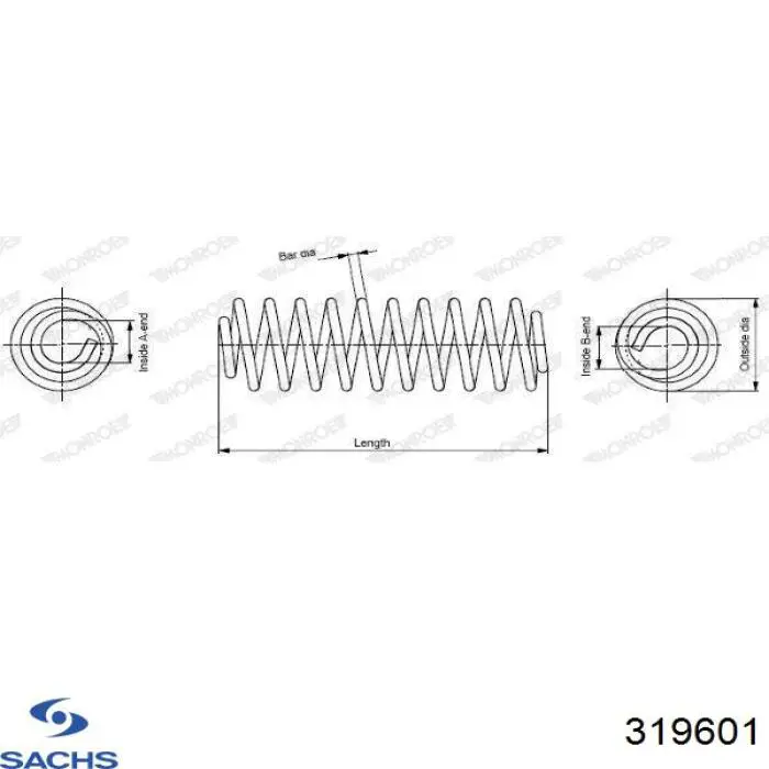 319601 Sachs Amortecedor traseiro