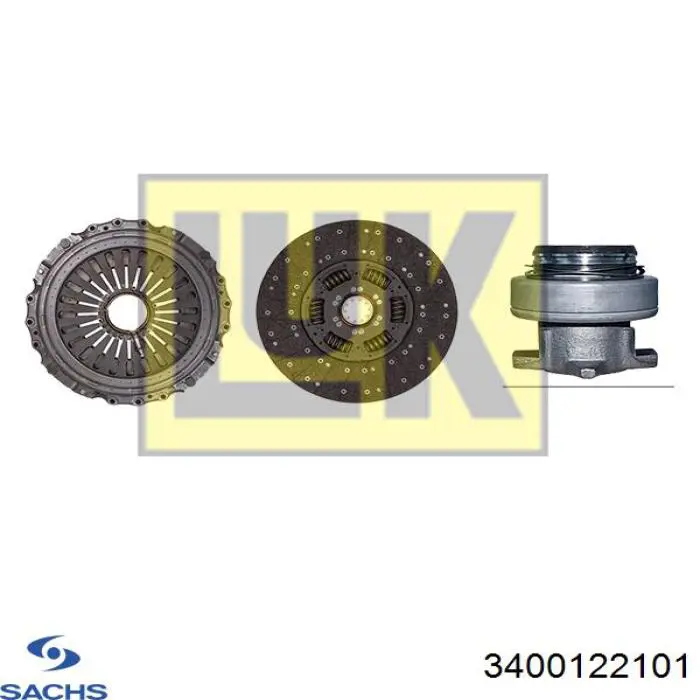 3400122101 Sachs Kit de embraiagem (3 peças)