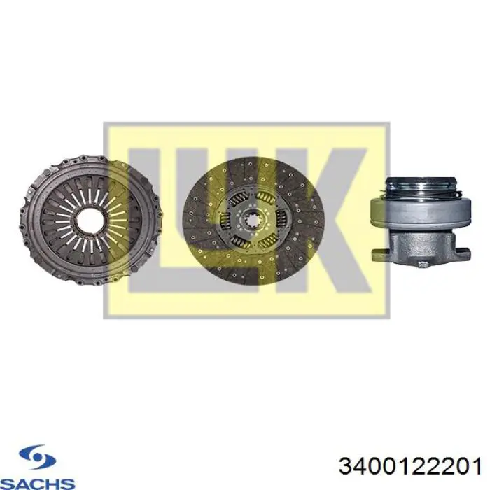 3400122201 Sachs Kit de embraiagem (3 peças)