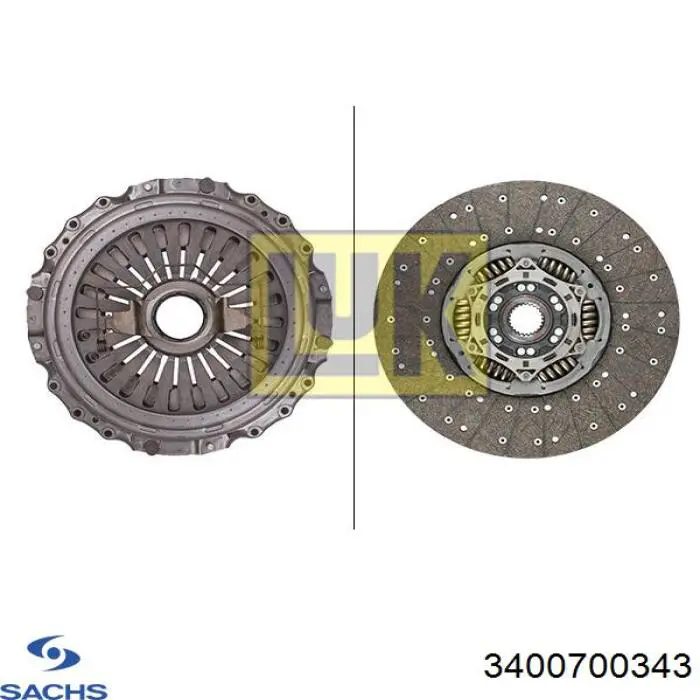 3400700343 Sachs Kit de embraiagem (3 peças)