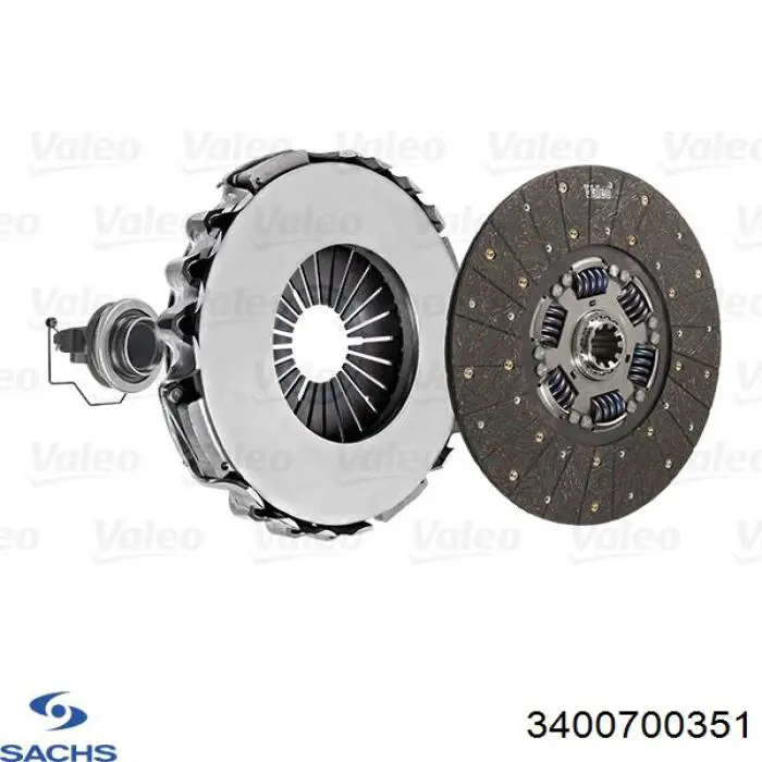 3400700351 Sachs Kit de embraiagem (3 peças)