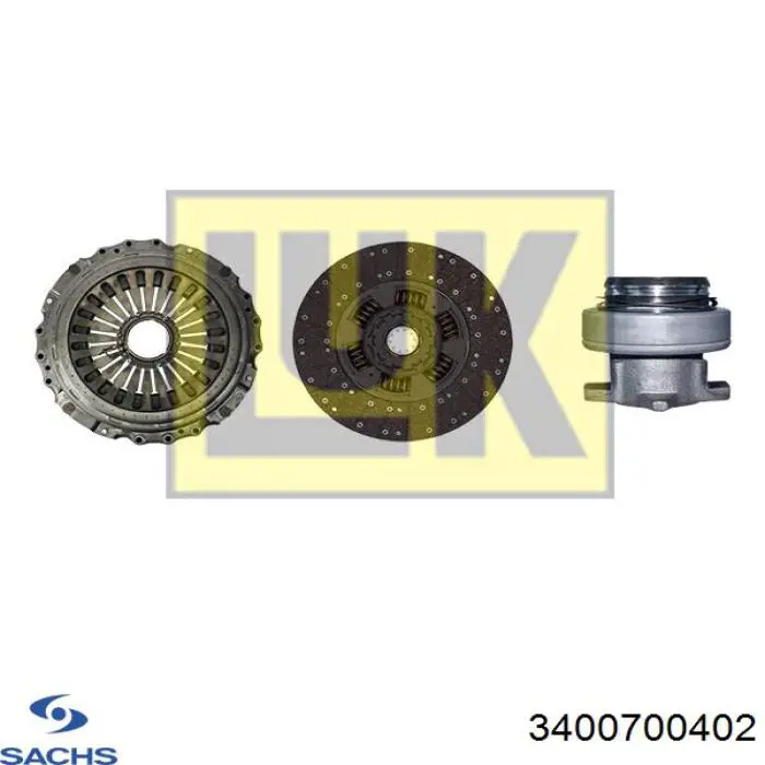 3400700402 Sachs Kit de embraiagem (3 peças)