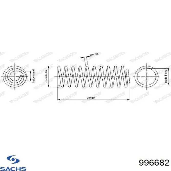 Compre 996682 Sachs Mola traseira