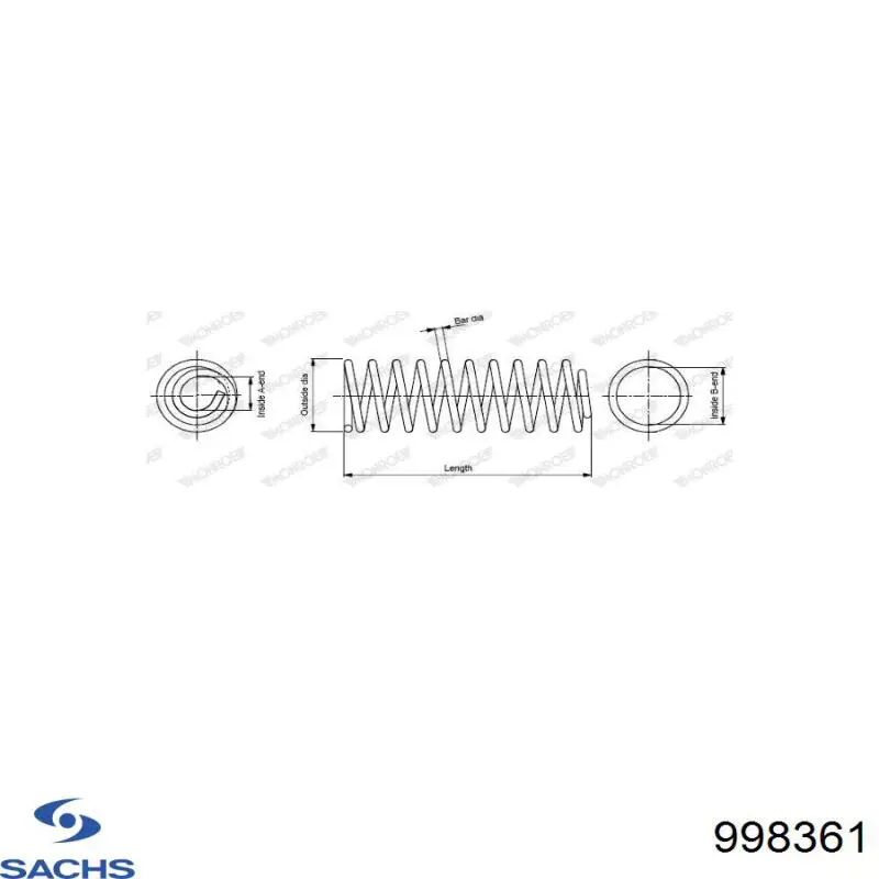 Mola dianteira Sachs 998361 preço, a partir de 39,13 USD