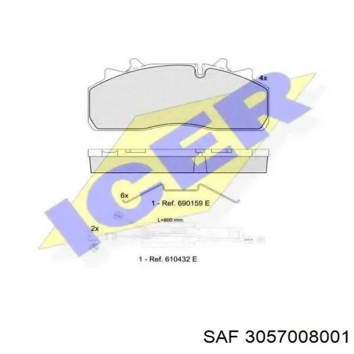 Compre 3057008001 SAF Sapatas do freio dianteiras de disco