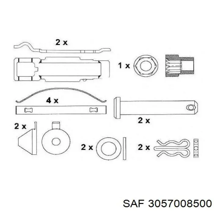 Sapatas do freio traseiras de disco 3057008500 SAF