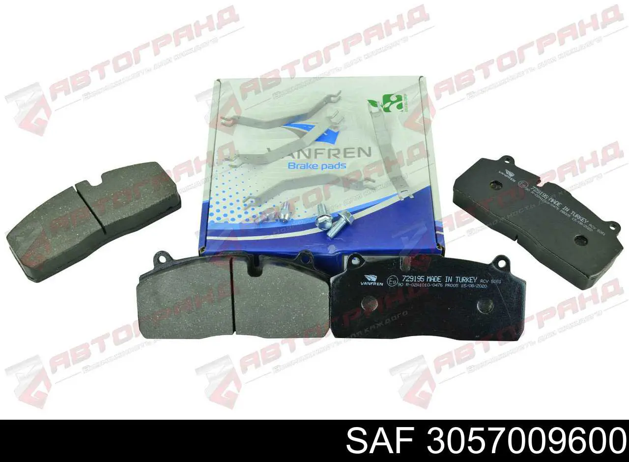 3057009600 SAF Sapatas do freio dianteiras de disco