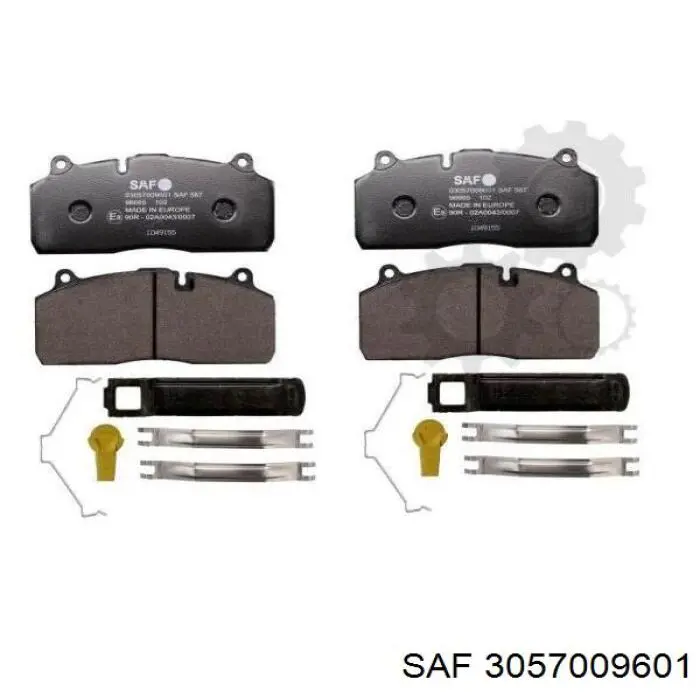 Sapatas do freio dianteiras de disco SAF 3057001400