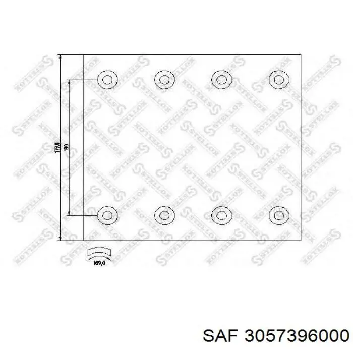 Placa sobreposta do freio traseira (TRUCK) SAF 3057396000