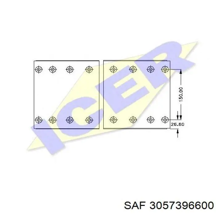 Sapatas do freio traseiras de tambor SAF 3057396600 preço, a partir de 127,02 USD