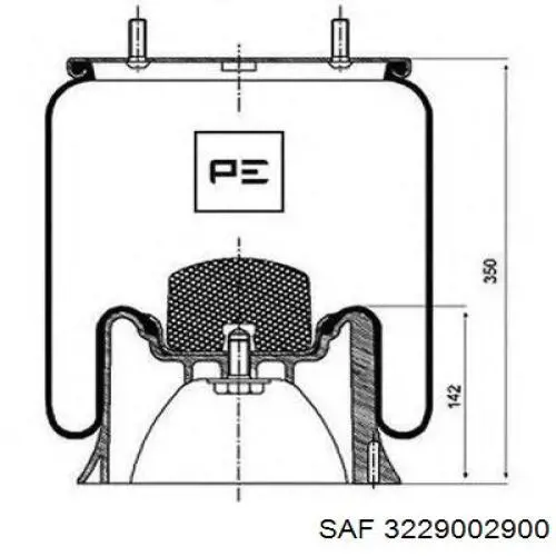 Compre 3229002900 SAF Coxim pneumático (suspensão de lâminas pneumática) do eixo