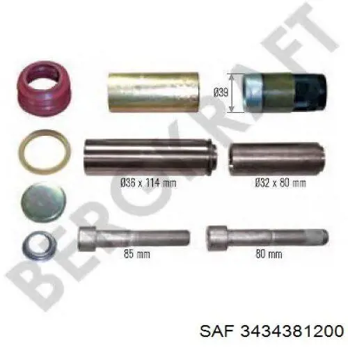 3434381200 SAF Kit de reparação de suporte do freio traseiro