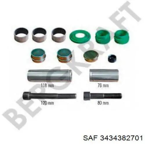 Kit de reparação de suporte do freio dianteiro SAF 3434382701 preço, a partir de 100,49 USD