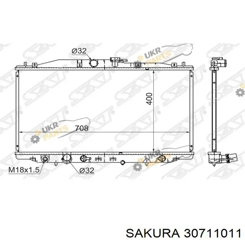 30711011 Sakura Radiador de esfriamento de motor