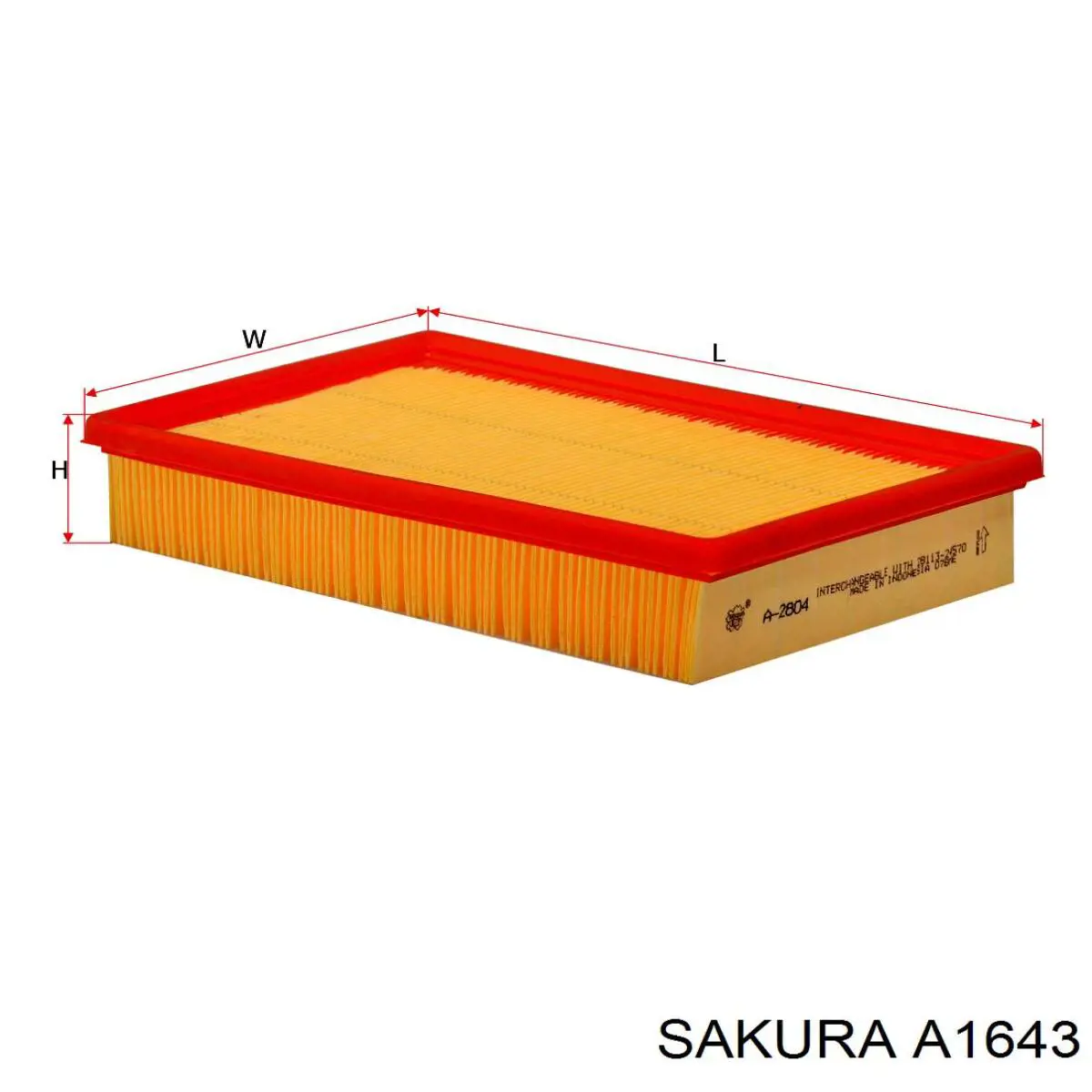 Compre A1643 Sakura Filtro de ar