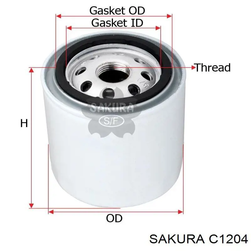 Compre C1204 Sakura Filtro de óleo