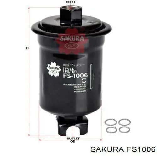 Filtro de combustível Sakura FS1006 preço, a partir de 8,99 USD