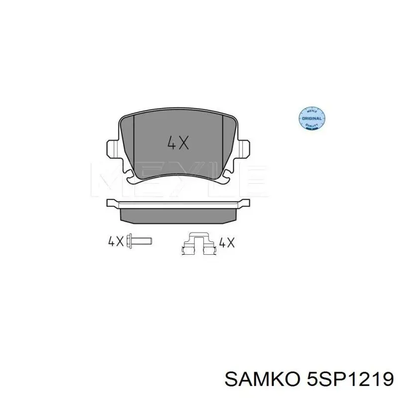 Sapatas do freio traseiras de disco Samko 5SP1219 preço, a partir de 30,18 USD
