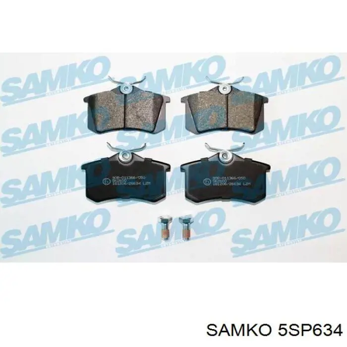 Sapatas do freio traseiras de disco Samko 5SP634 preço, a partir de 17,45 USD