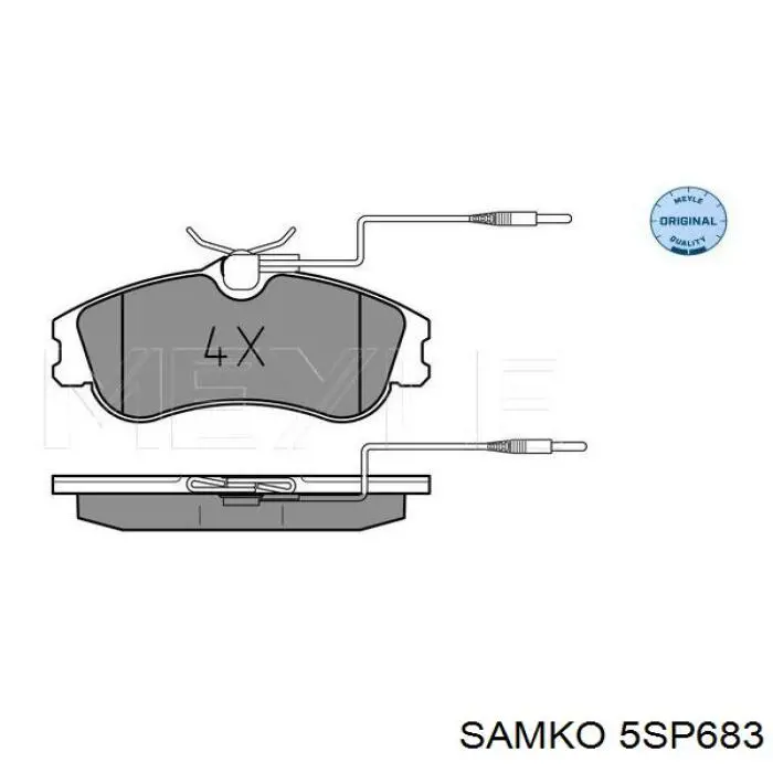 Compre 5SP683 Samko Sapatas do freio dianteiras de disco