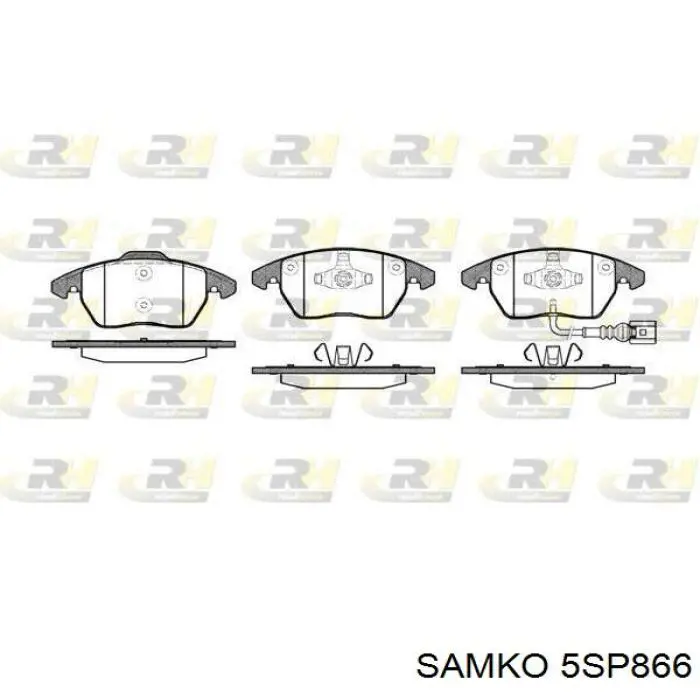 Compre 5SP866 Samko Sapatas do freio dianteiras de disco