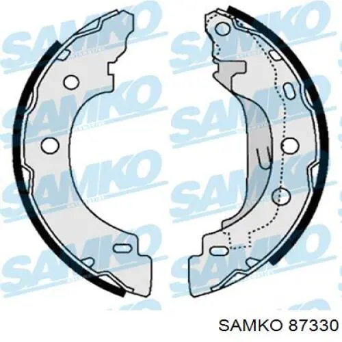 87330 Samko Sapatas do freio traseiras de tambor