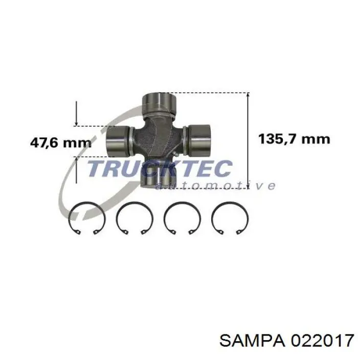 Cruzeta da junta universal traseira Sampa Otomotiv‏ 022017 preço, a partir de 68,99 USD