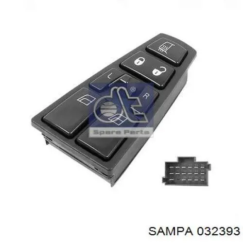 Compre 032393 Sampa Otomotiv‏ Unidade de botões dianteira esquerda de controlo de elevador de vidro