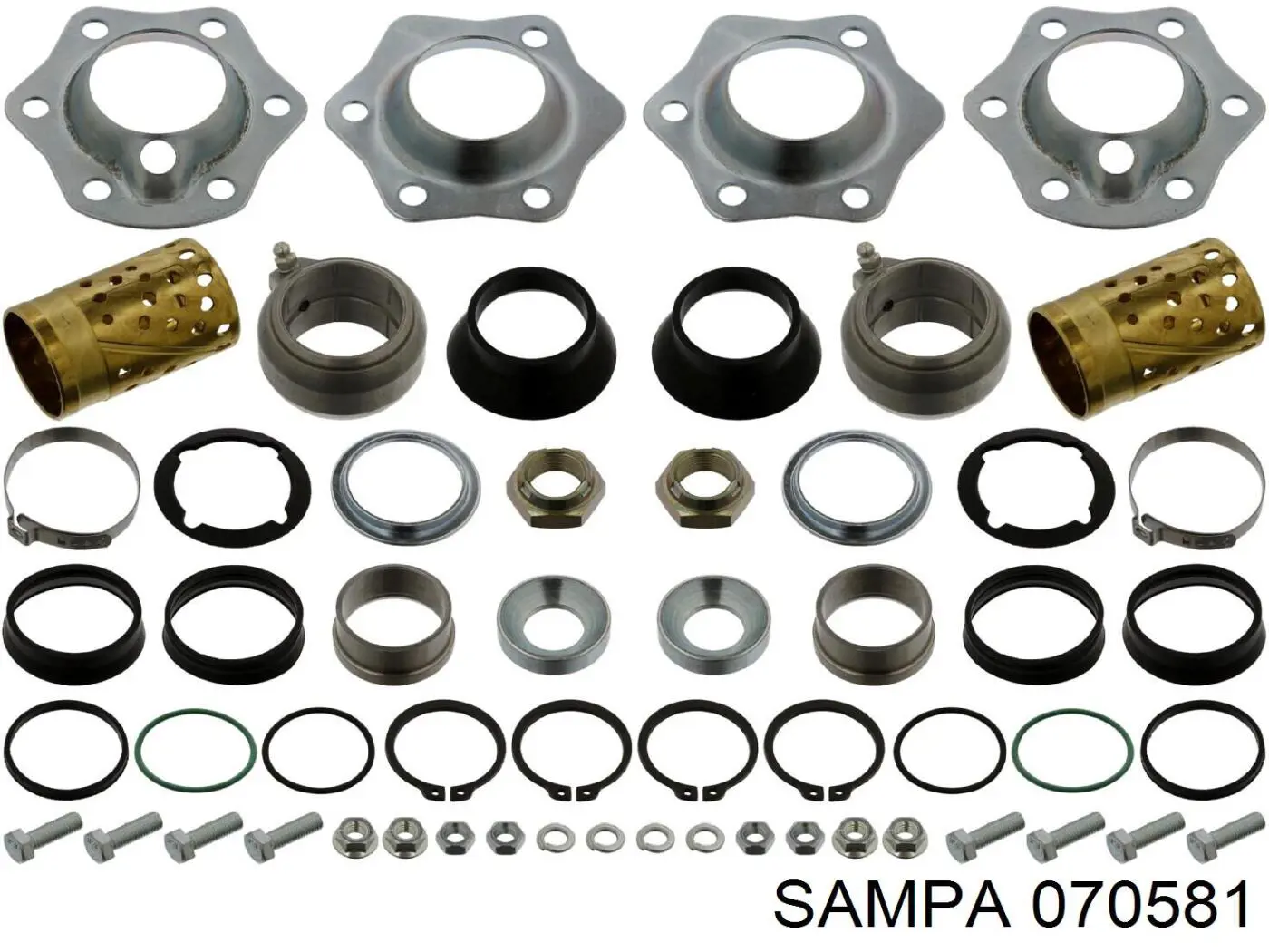 Kit de reparação do freio da árvore (de catraca) Sampa Otomotiv‏ 070581 preço, a partir de 50,63 USD