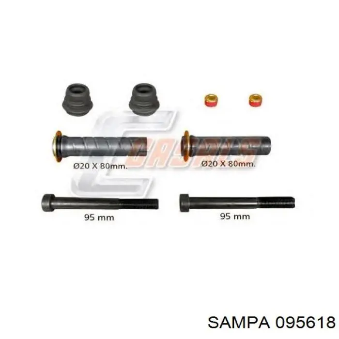 Kit de reparação de suporte do freio dianteiro Sampa Otomotiv‏ 095618 preço, a partir de 34,48 USD