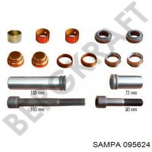 Kit de reparação de suporte do freio dianteiro Sampa Otomotiv‏ 095624 preço, a partir de 61,84 USD