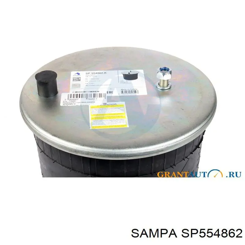 Coxim pneumático (suspensão de lâminas pneumática) do eixo SP554862 Sampa Otomotiv‏