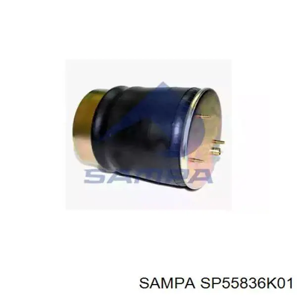 SP55836K01 Sampa Otomotiv‏ Coxim pneumático (suspensão de lâminas pneumática) do eixo traseiro
