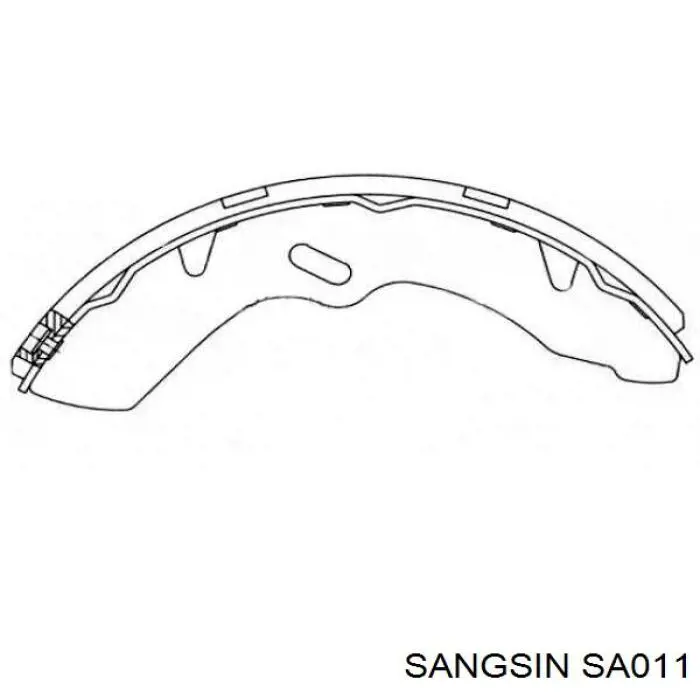 SA011 Sangsin Sapatas do freio traseiras de tambor