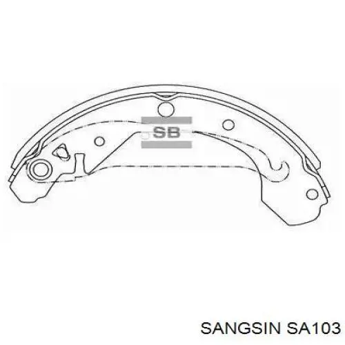 SA103 Sangsin Sapatas do freio traseiras de tambor
