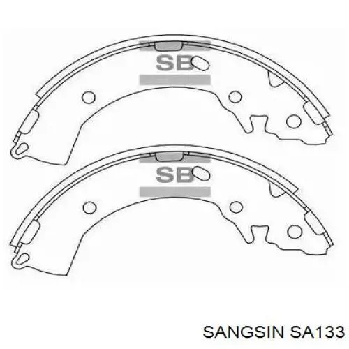 SA133 Sangsin Sapatas do freio traseiras de tambor