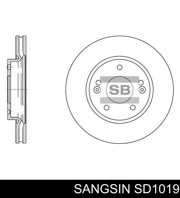 SD1019 Sangsin Disco do freio dianteiro