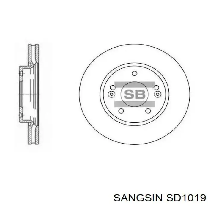 Disco do freio dianteiro Sangsin SD1019 preço, a partir de 50,72 USD