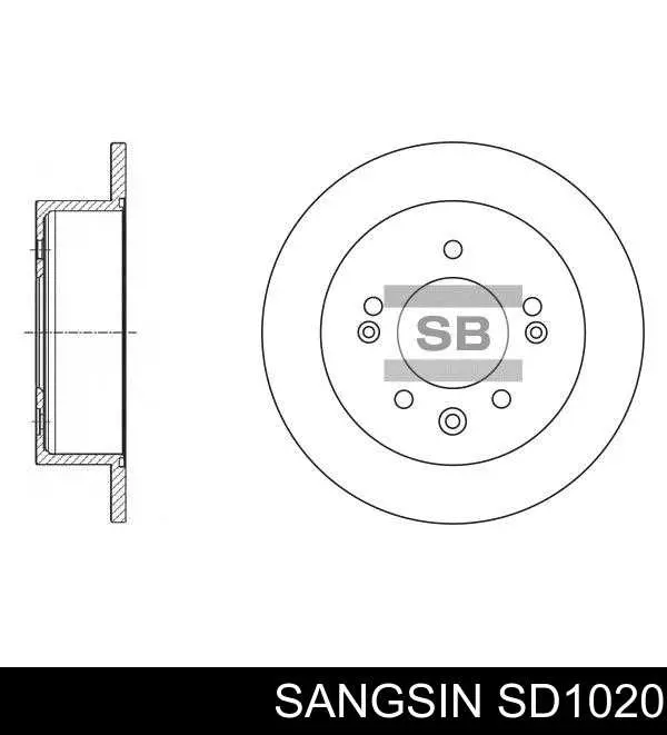 SD1020 Sangsin Disco do freio traseiro