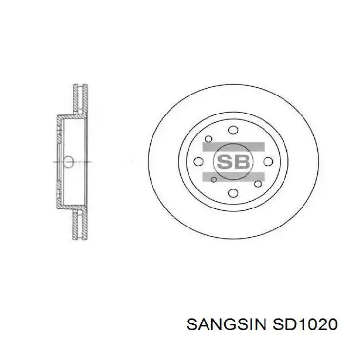 Disco do freio traseiro Sangsin SD1020 preço, a partir de 40,74 USD