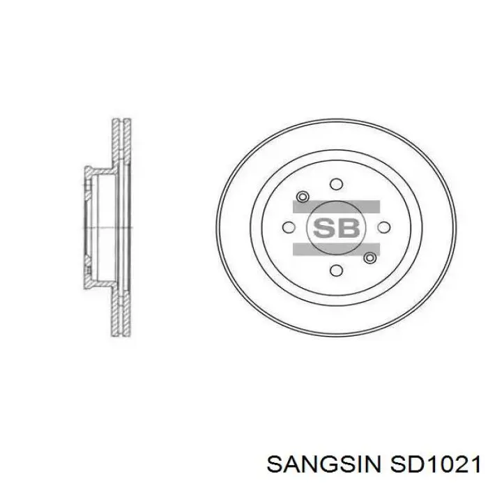 SD1021 Sangsin Disco do freio dianteiro