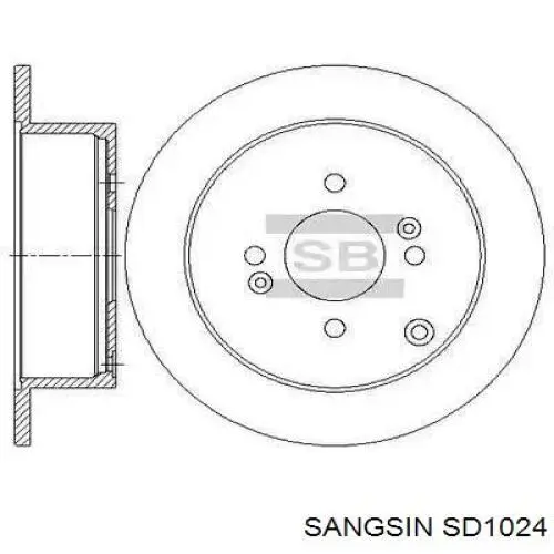 SD1024 Sangsin Disco do freio traseiro