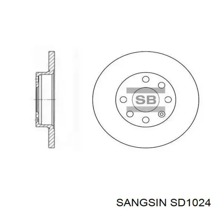 Compre SD1024 Sangsin Disco do freio traseiro