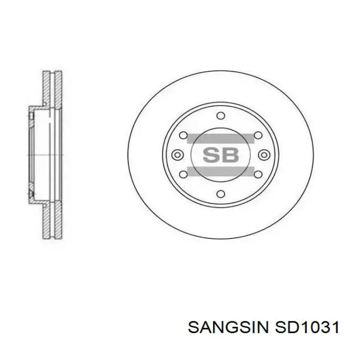 SD1031 Sangsin Disco do freio dianteiro