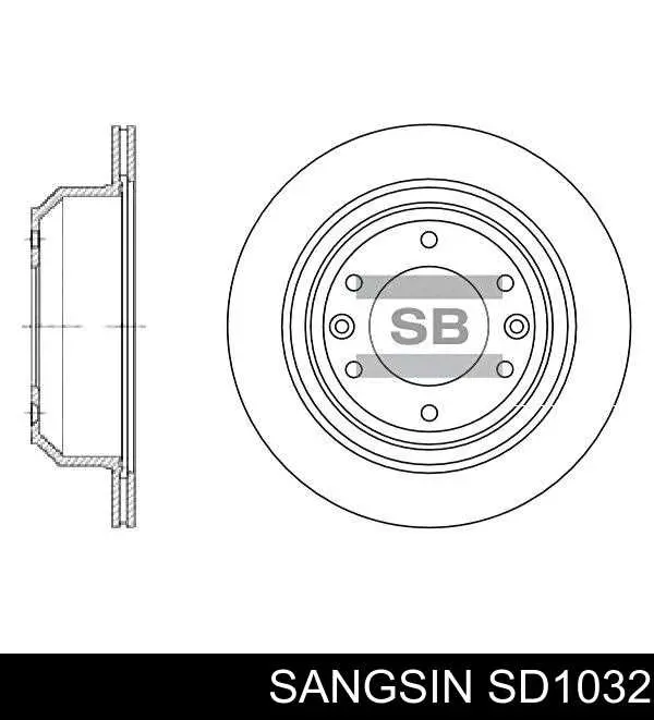 SD1032 Sangsin Disco do freio traseiro