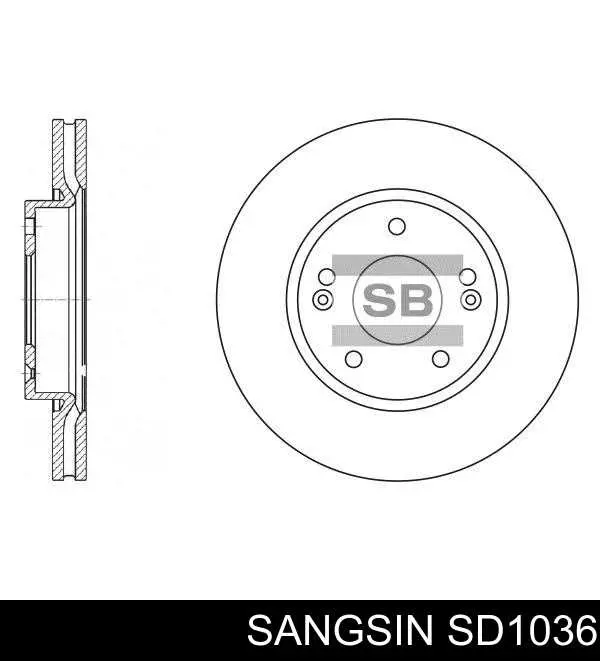 SD1036 Sangsin Disco do freio dianteiro