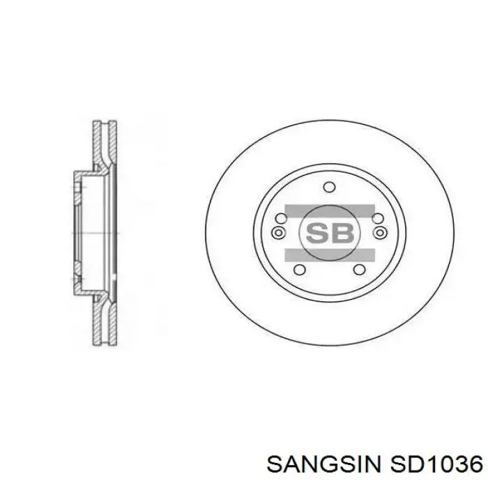 Compre SD1036 Sangsin Disco do freio dianteiro