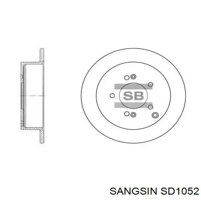 Disco do freio traseiro Sangsin SD1052 preço, a partir de 49,82 USD
