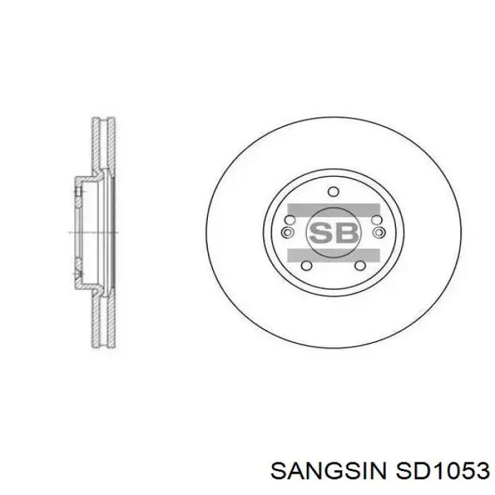Compre SD1053 Sangsin Disco do freio dianteiro