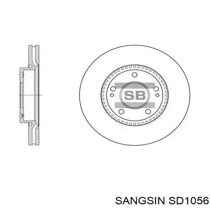 Compre SD1056 Sangsin Disco do freio dianteiro